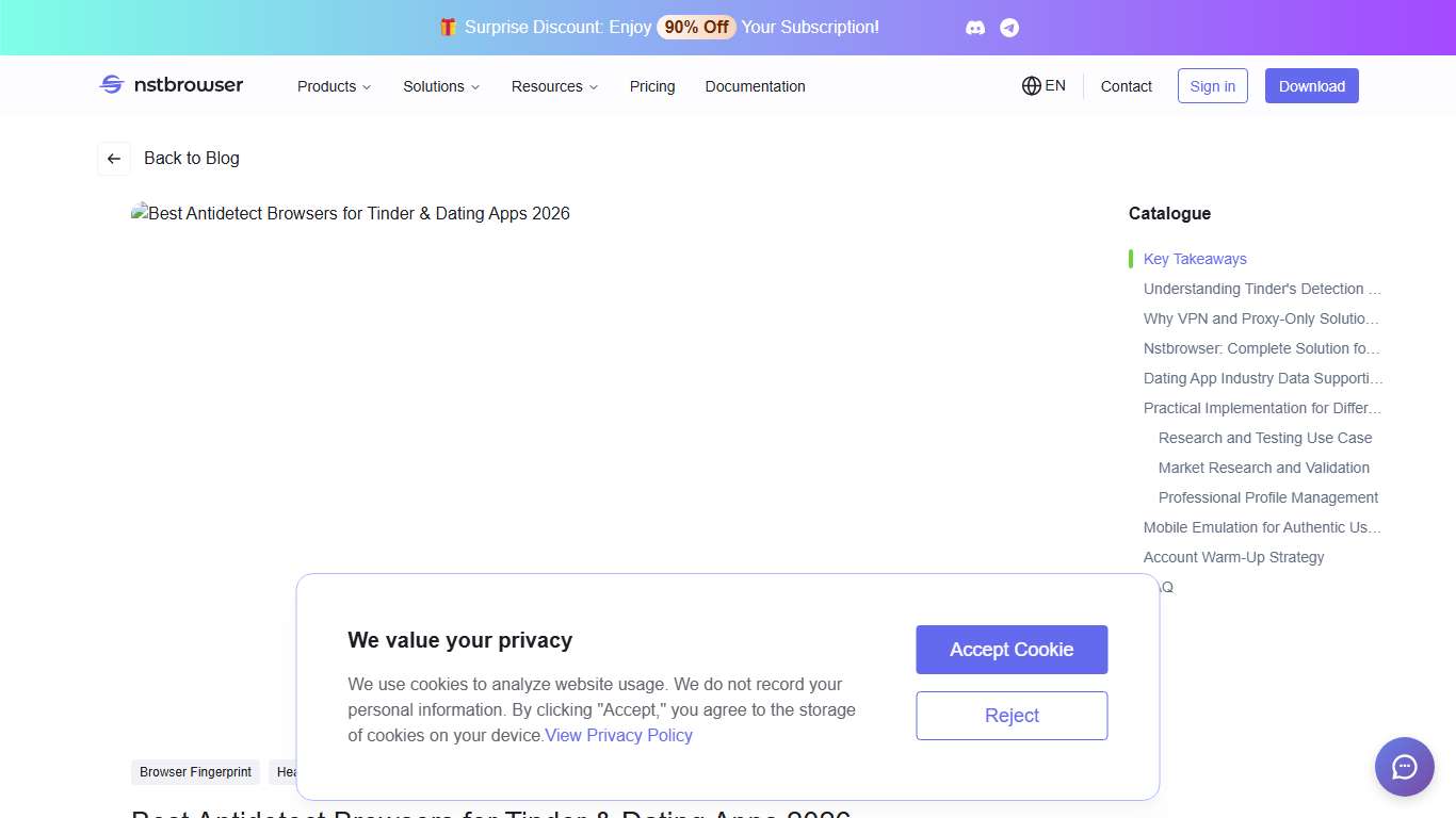 Nstbrowser - Advanced Anti-Detect Browser for Web Scraping and Multiple Accounts Managing
